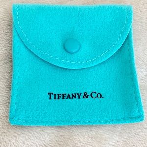 Tiffany & Co little blue felt bag with snap